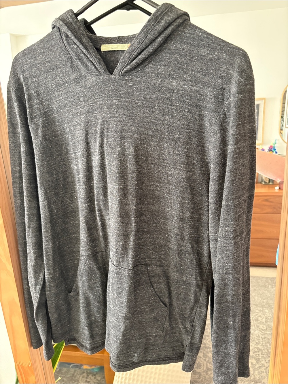Alternative Earth Charcoal Heather Lightweight Hooded Pullover